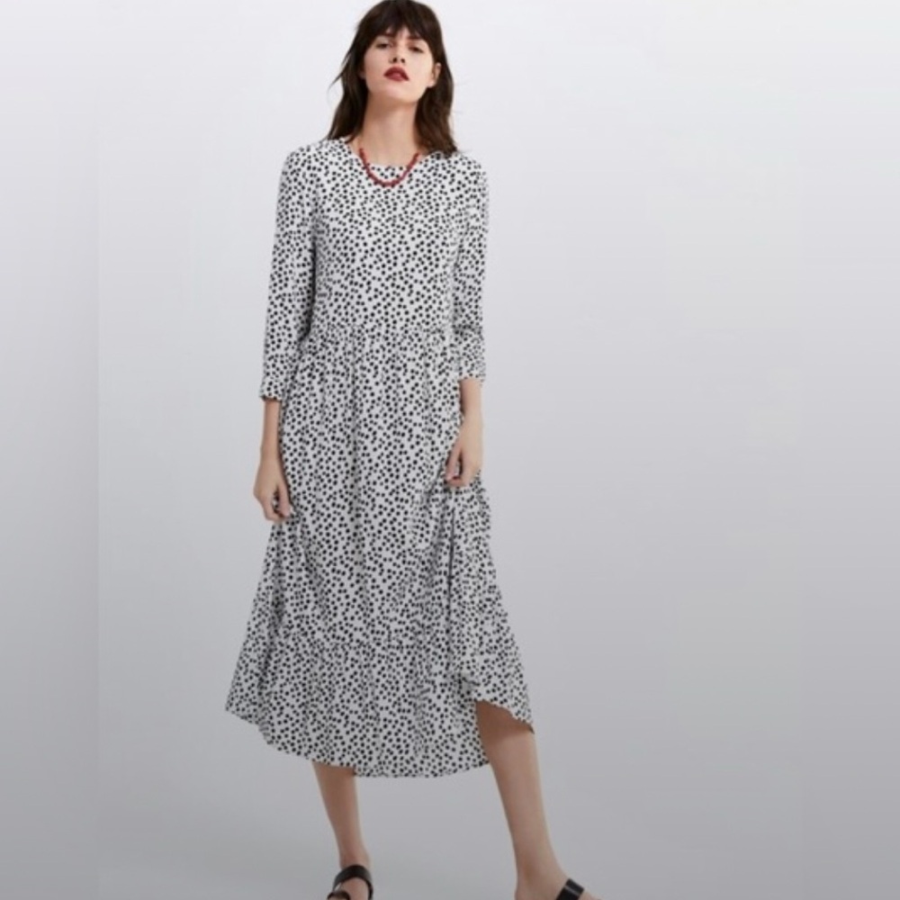 ZARA Black White Polka Dot Print
DRESS Midi bloggers favourite  Patterned viral - Picture 2 of 12
